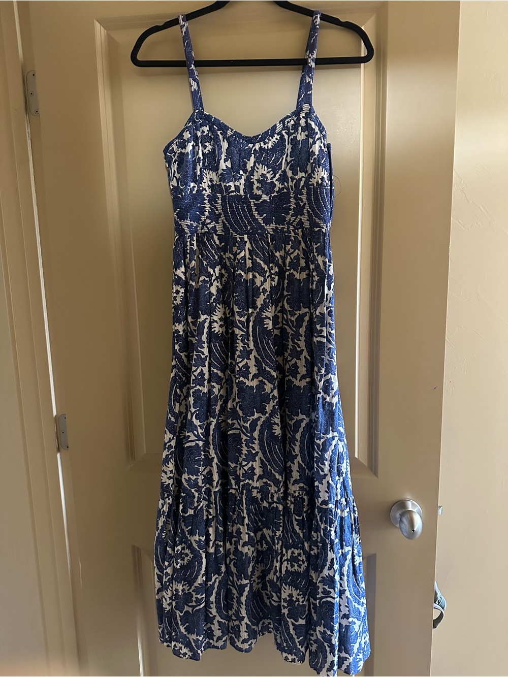 Ulla Johnson Blue and White Floral Sundress - Sleeveless Summer Dress